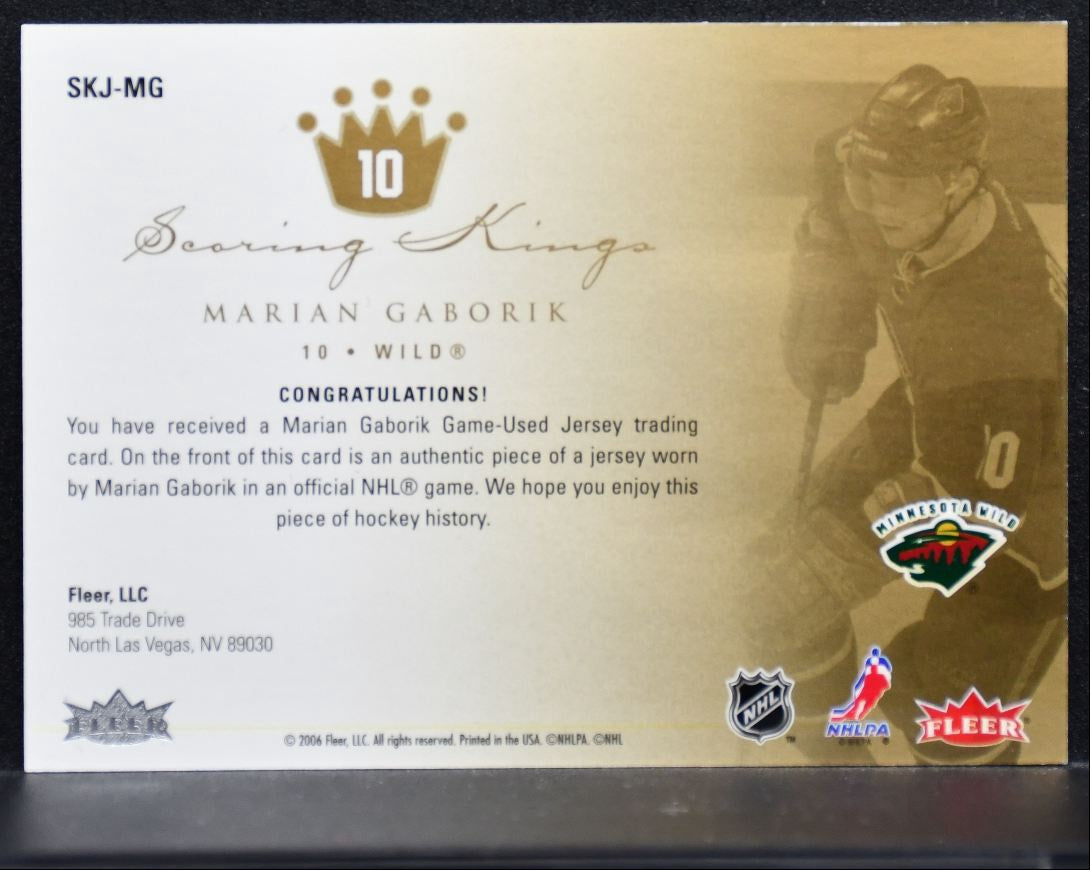 2005-06 Fleer Ultra Scoring Kings Jerseys Marian Gaborik SKJ-MG Wild Jersey 4978