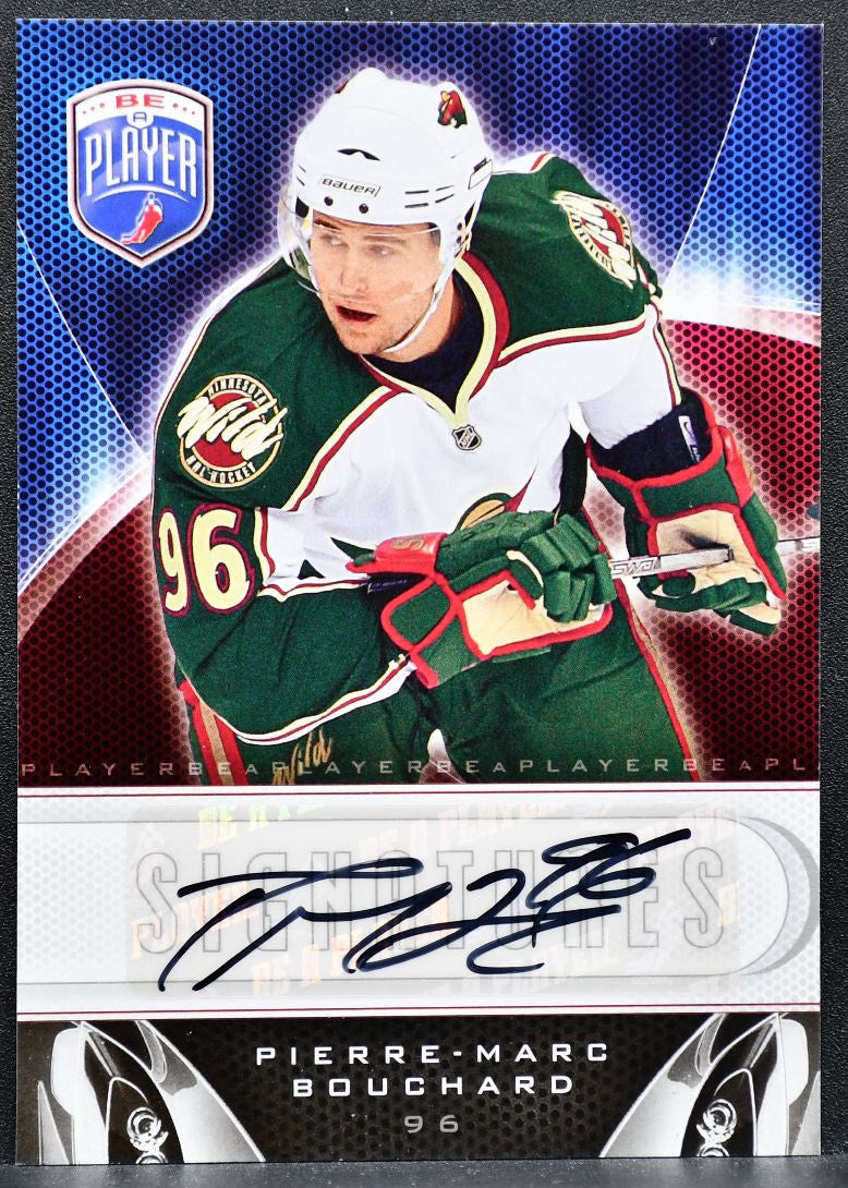 2009-10 Upper Deck Be A Player Signatures Pierre-Marc Bouchard Wild Auto 0507