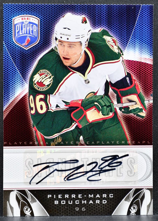 2009-10 Upper Deck Be A Player Signatures Pierre-Marc Bouchard Wild Auto 0507