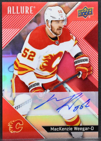 2024-25 UD Allure Red Rainbow Auto MacKenzie Weegar 99 Calgary Flames Auto 6355