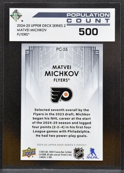 2024-25 UD Series 2 Population Count 500 Matvei Michkov PC-55 Flyers 8051