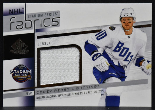 22-23 SP Game Used 22 NHL Stadium Series Relics Corey Perry Lightning Jersey 6958