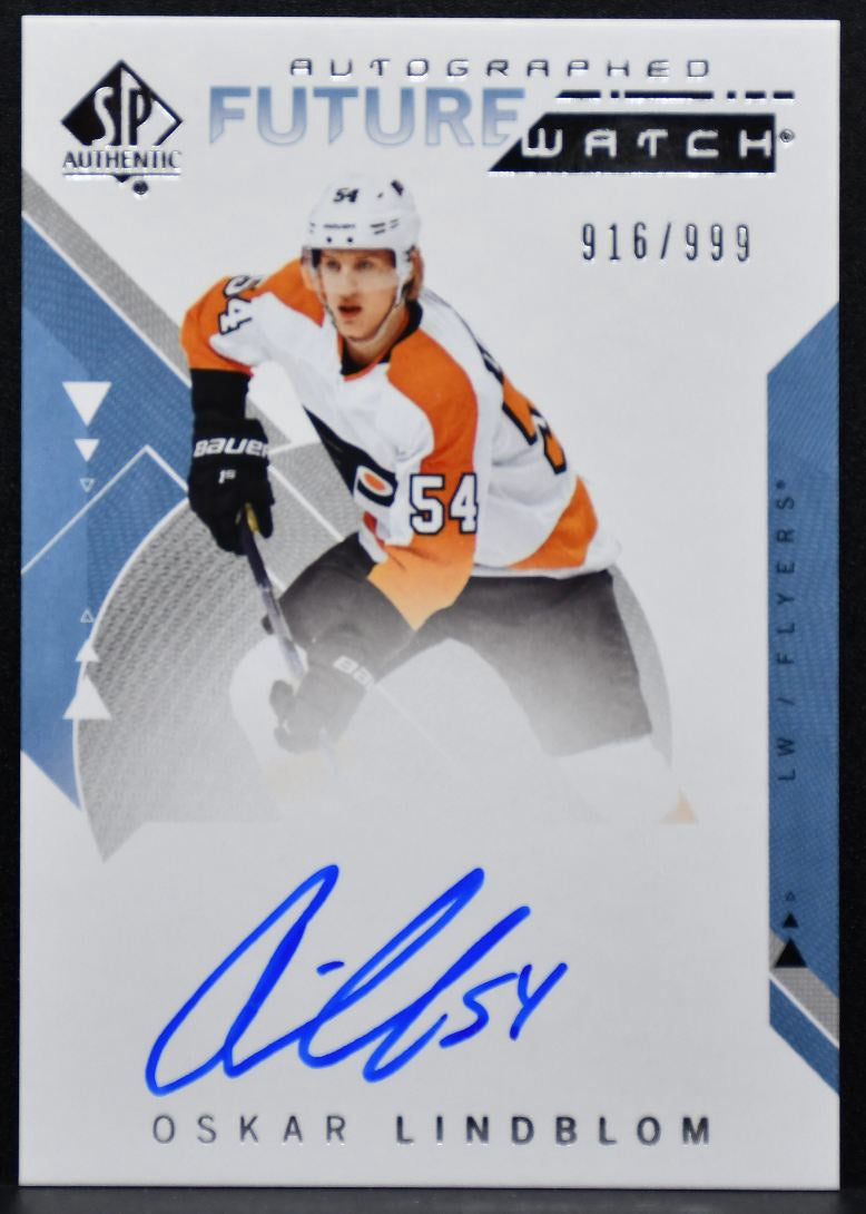 2018-19 SP Authentic Future Watch Auto Oskar Lindblom RC Auto 916/999 2992