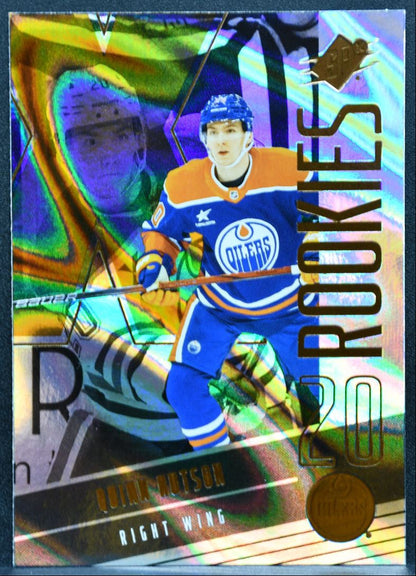 2025-26 SPx Rookies Quinn Hutson 141 Edmonton Oilers RC 0405