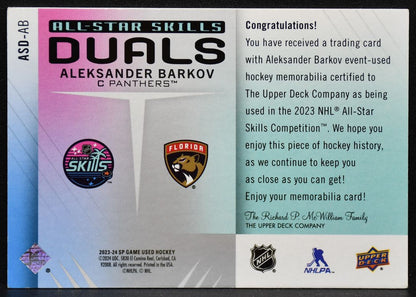 2023-24 SP Game Used 2023 All-Star Skills Dual  Barkov Panthers Jersey 5231