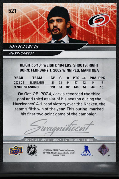 2024-25 UD Exteneded Series Swagnificent Jarvis Carolina Hurricanes 7574