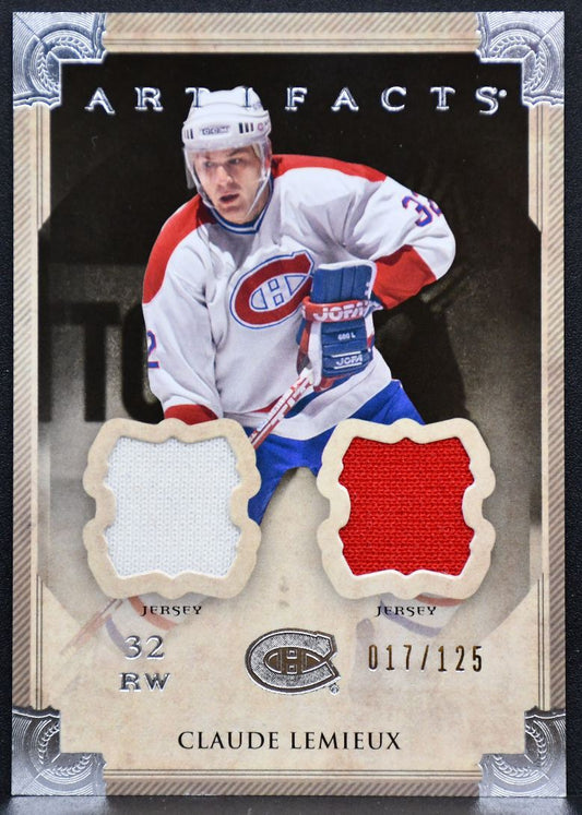 2013-14 UD Artifacts Silver Jersey Claude Lemieux 14 Canadiens 017/125 Jersey 4459