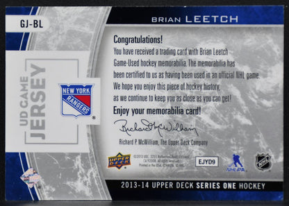2013-14 Upper Deck UD Game Jerseys Brian Leetch GJ-BL New York Rangers Jersey 2981