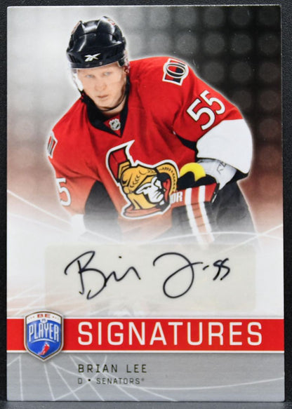 2008-09 Upper Deck Be a Player Signatures Brian Lee S-BL Senators Auto 0799