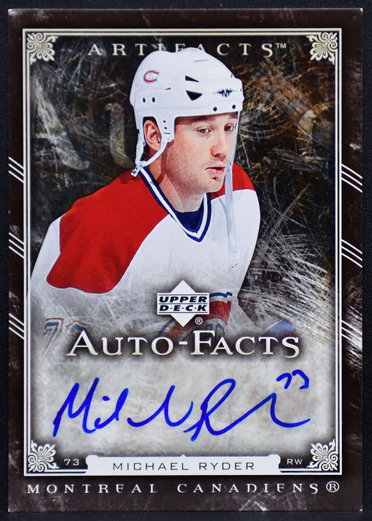 2006-07 Upper Deck Artifacts Auto-Facts Michael Ryder AF-MR Auto 3412