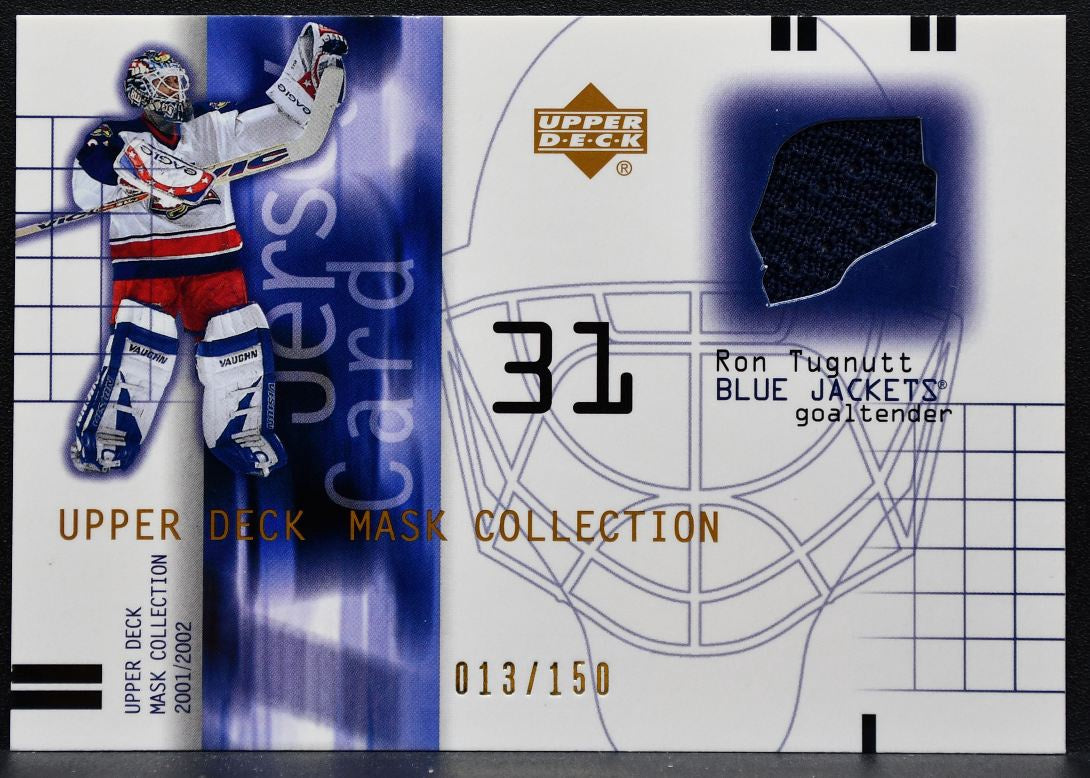 2001-02 UD Mask Collection Jerseys Ron Tugnutt J-RT Jackets 013/150 Jersey 5642