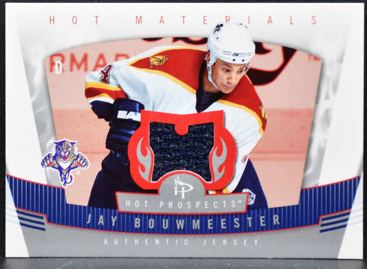 2007-08 Fleer Hot Prospects Materials Jay Bouwmeester HM-JB Panthers Jersey 8020