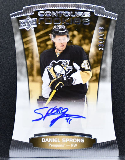 2015-16 UD Contours Rookies Auto Daniel Sprong 106 Penguins RC Auto 334/499 0864