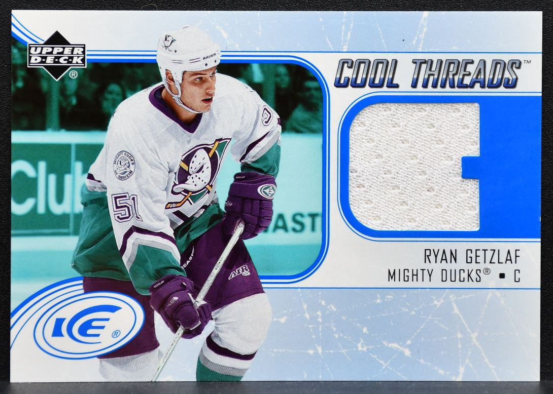 2005-06 Upper Deck Ice Cool Threads Ryan Getzlaf CT-RG Mighty Ducks Jersey 8070