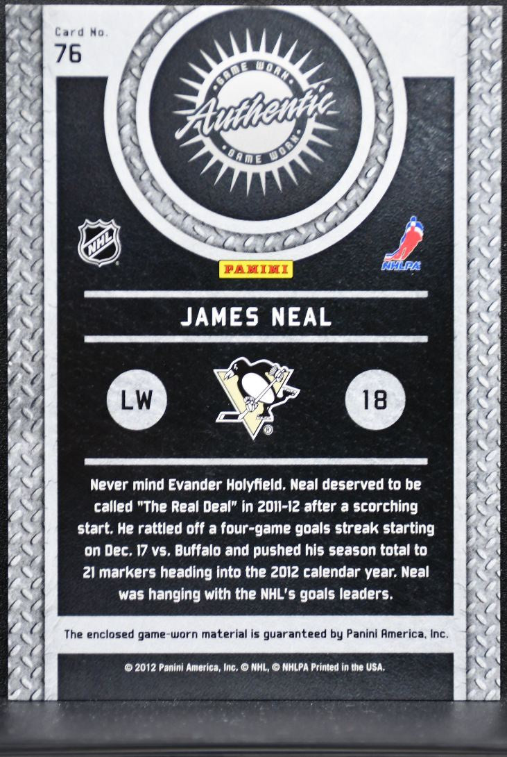 2011-12 Panini Titanium Game-Worn Gear Prime James Neal 76 /50 Patch 8755