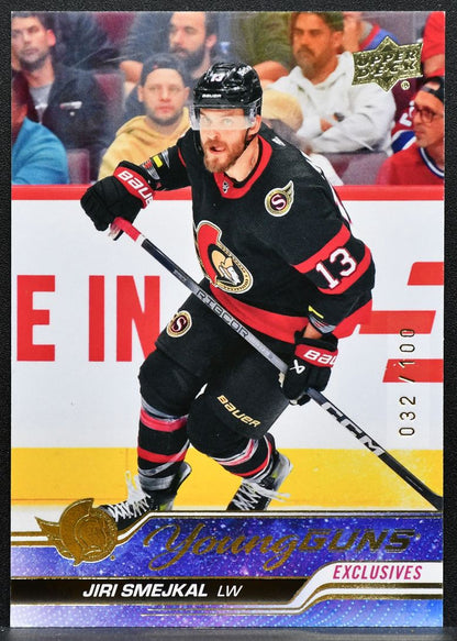 2023-24 UD Extended Series Exclusives Young Guns Jiri Smejkal Senators 5746