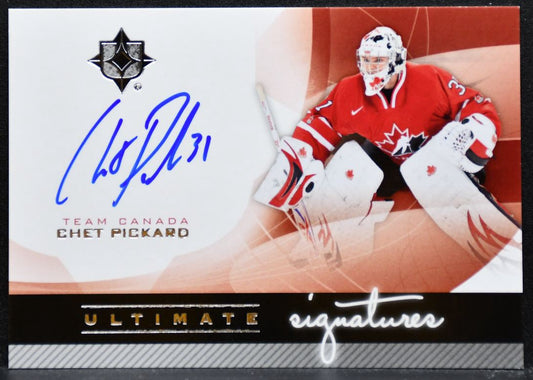 2012-13 Upper Deck Ultimate Collection Signatures Chet Pickard Canada Auto 6792
