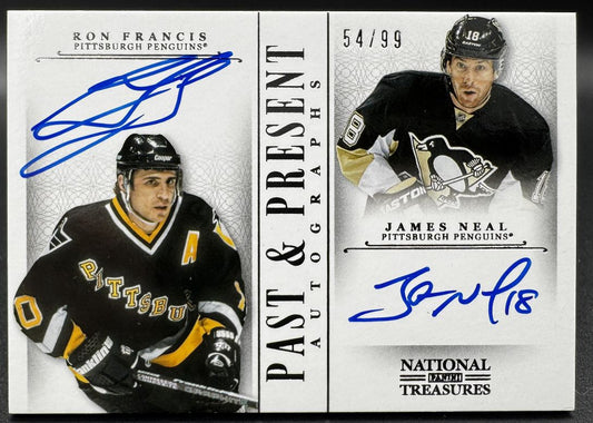 2013-14 Panini National Treasures Past and Present Ron Francis/James Neal /99
