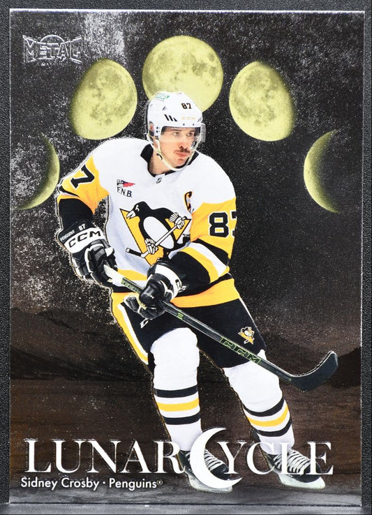 2025-26 SkyBox Metal Universe Lunar Cycle Sidney Crosby LC-15 Penguins 4427