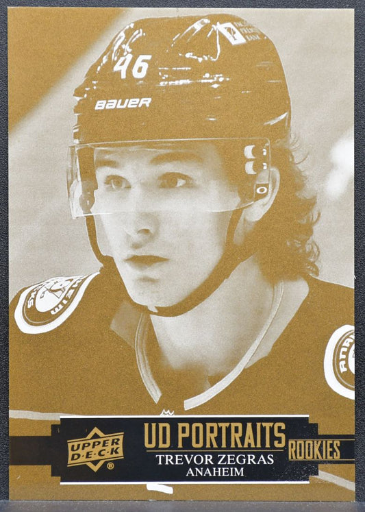 2021-22 UD Series 1 UD Portraits Rookies Trevor Zegras P-34 Ducks RC 5395