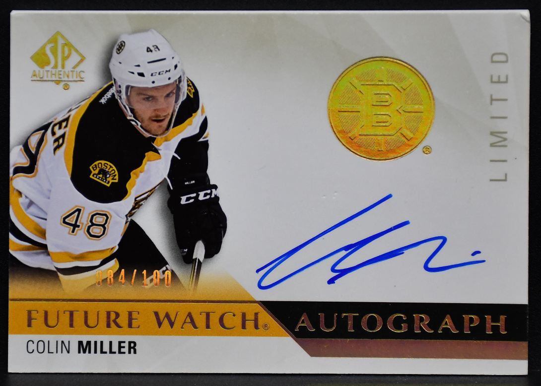 15-16 SP Authentic Future Watch Limited Autographs Miller Bruins RC Auto /100 5365