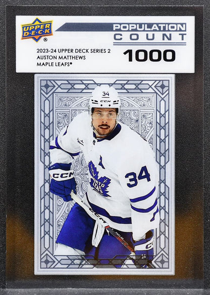 2023-24 UD Series 2 Population Count 1000 Auston Matthews PC-43 Maple Leafs 6878