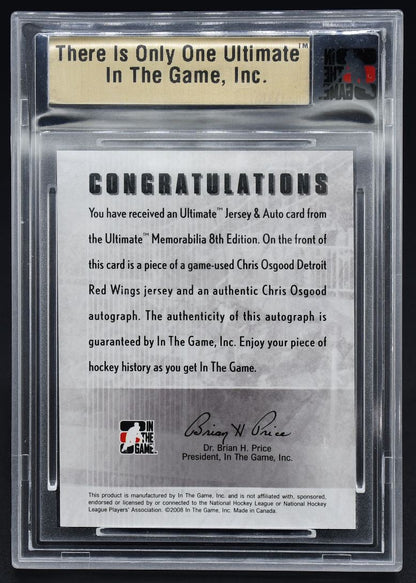2007-08 ITG 8th Ultimate Jersey & Auto Chris Osgood Auto 25/30 Jersey