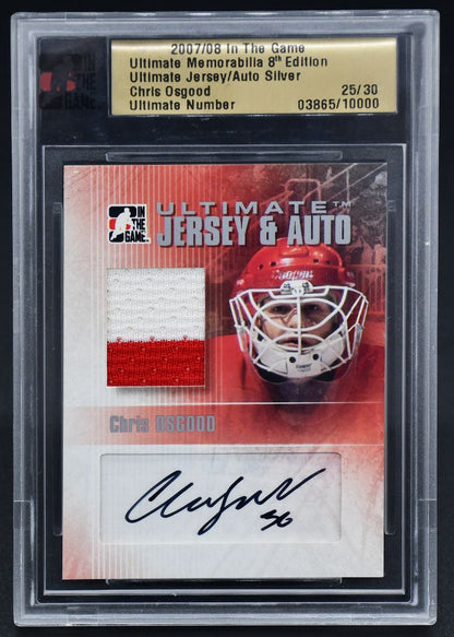 2007-08 ITG 8th Ultimate Jersey & Auto Chris Osgood Auto 25/30 Jersey