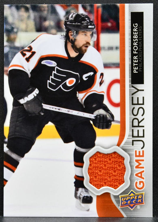 2014-15 Upper Deck Series 1 Game Jerseys Peter Forsberg GJ-PF Flyers Jersey 9455