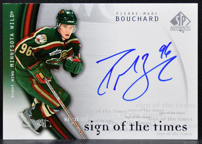 2005-06 SP Authentic Sign of the Times Pierre-Marc Bouchard PM Wild Auto 6372