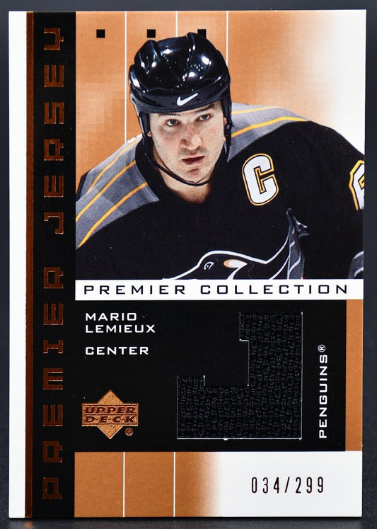 Maillot UD Premier Collection Bronze Lemieux Penguins 2002-03 /299