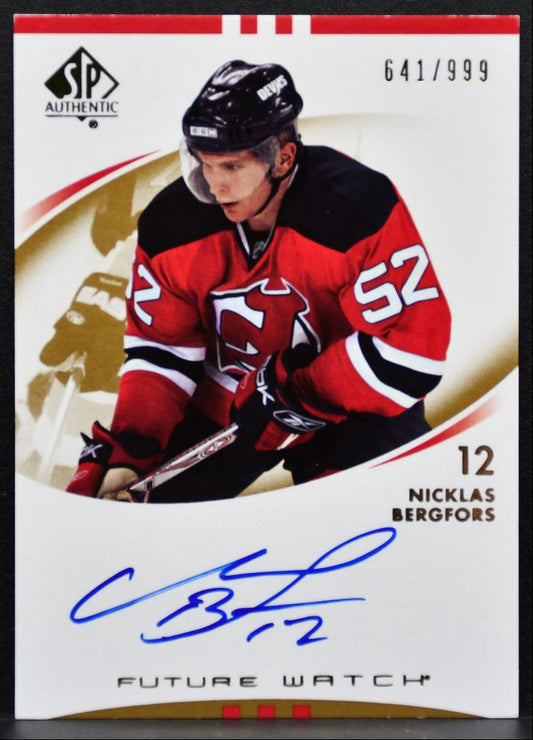 2007-08 SP Authentic Future Watch Auto Nicklas Bergfors RC Auto 641/999 9724