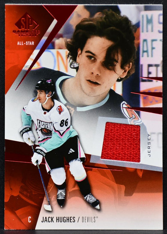 2023-24 SP Game Used Jersey Jack Hughes 140 New Jersey Devils Jersey 3156