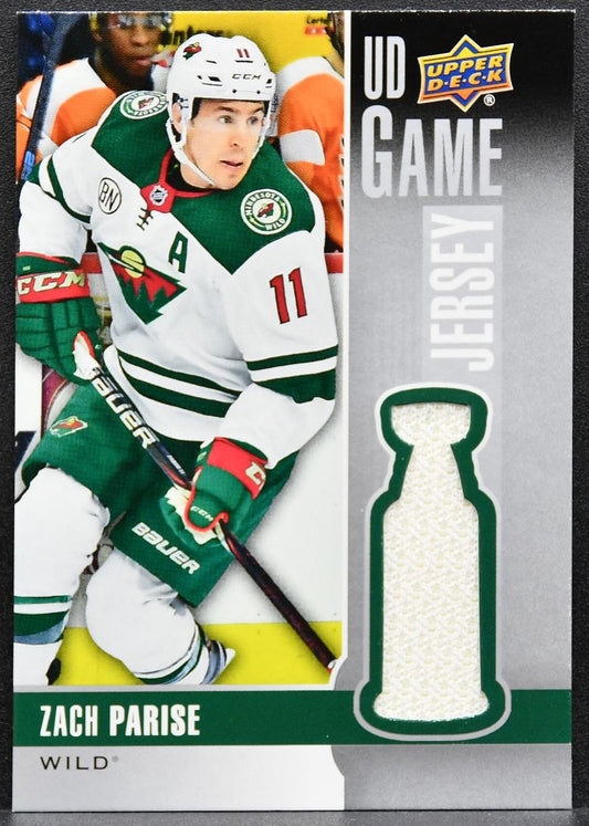 2019-20 Upper Deck Series 1 UD Game Jersey Zach Parise GJ-ZP Wild Jersey 2105