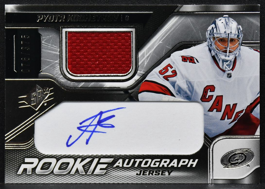 2022-23 SPx Rookie Auto Jersey Pyotr Kochetkov PK RC Auto 076/375 Jersey 2644