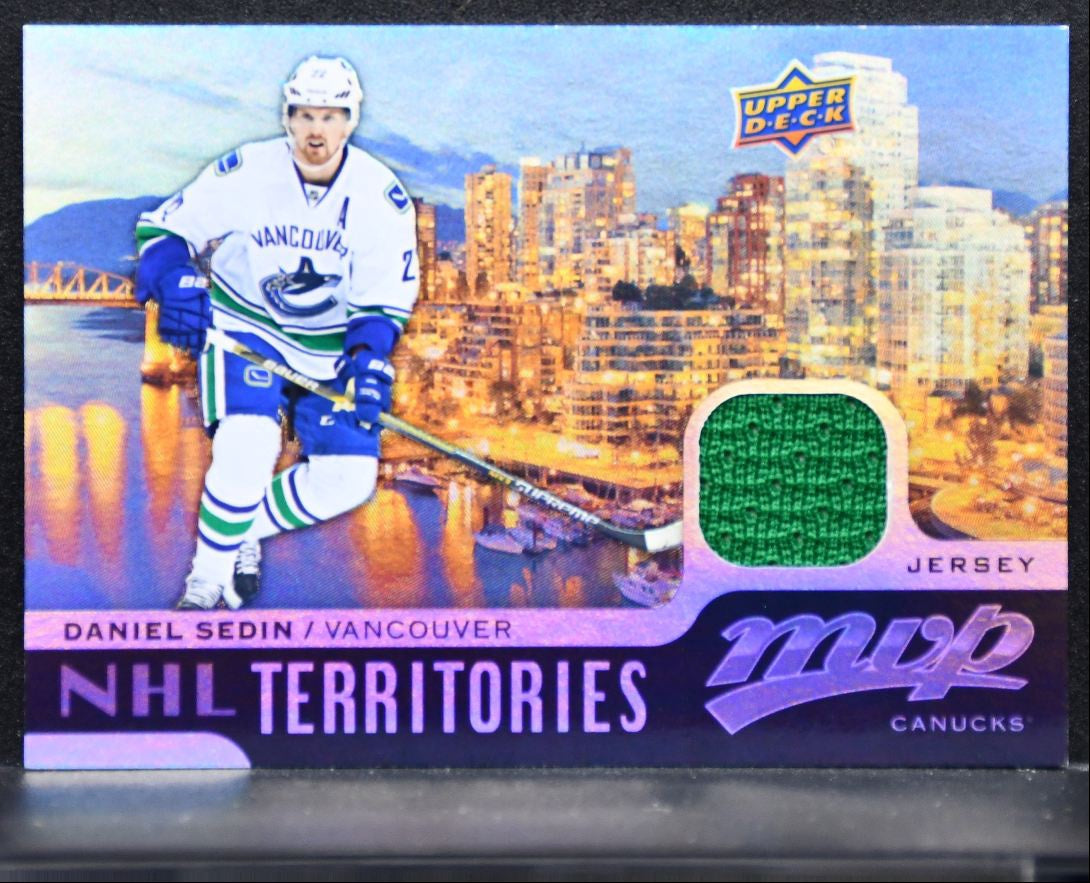 2015-16 Upper Deck MVP NHL Territory Materials Daniel Sedin Canucks Jersey 3407