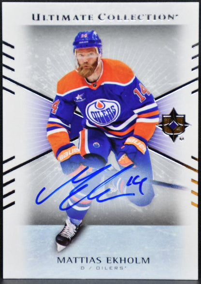 2025-26 UD Ultimate Collection Autographs Ekholm Edmonton Oilers Auto 7151