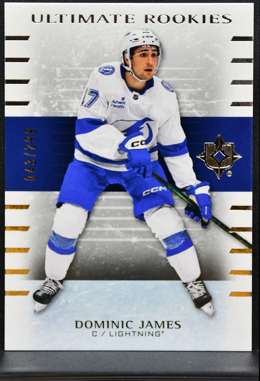 2025-26 UD Ultimate Collection Rookies Dominic James 127 Lightning RC /299 0403