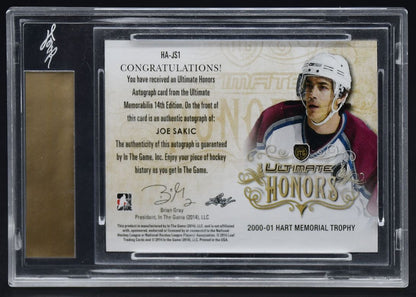 2014-15 ITG 14th Ultimate Honors Joe Sakic HA-JS1 Auto 25/25