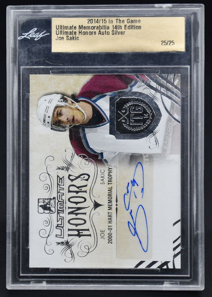 2014-15 ITG 14th Ultimate Honors Joe Sakic HA-JS1 Auto 25/25
