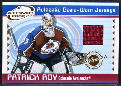 2001-02 Pacific Atomic Patrick Roy 13 Colorado Avalanche Jersey 3586