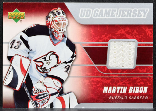 2006-07 Upper Deck Series 1 UD Game Jersey Martin Biron J-BI Sabres Jersey 2198