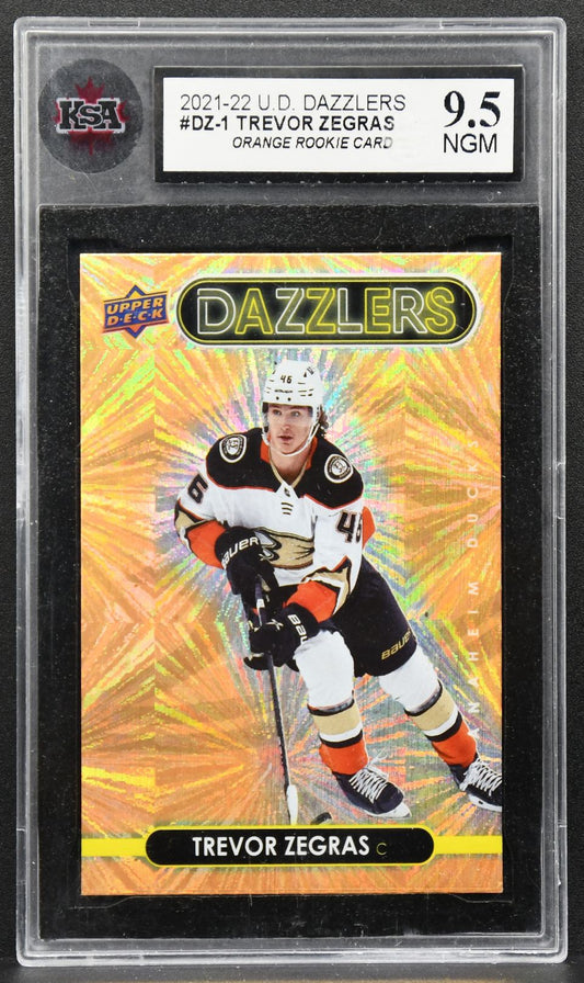 2021-22 Upper Deck Series 1 Dazzlers Orange Trevor Zegras DZ-1 RC 2279