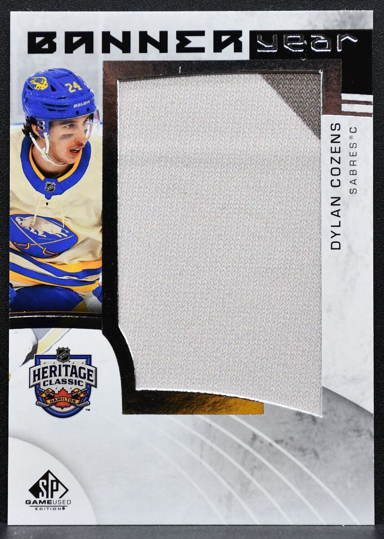 2022-23 SP Game Used NHL Heritage Classic Banner Year Relics Cozens Jersey 4546