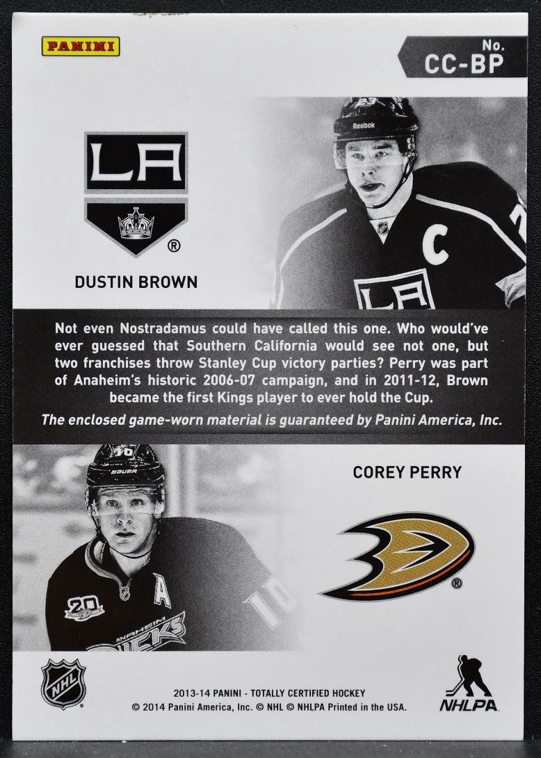 2013-14 Panini Totally Certified Competitors Jerseys Red Brown/Perry Jersey 5505