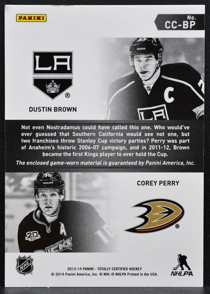 2013-14 Panini Totally Certified Competitors Jerseys Red Brown/Perry Jersey 5505
