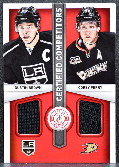 2013-14 Panini Totally Certified Competitors Jerseys Red Brown/Perry Jersey 5505