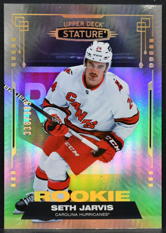 2021-22 Upper Deck Stature Rookie Seth Jarvis 105 Carolina Hurricanes RC 336/399 2110