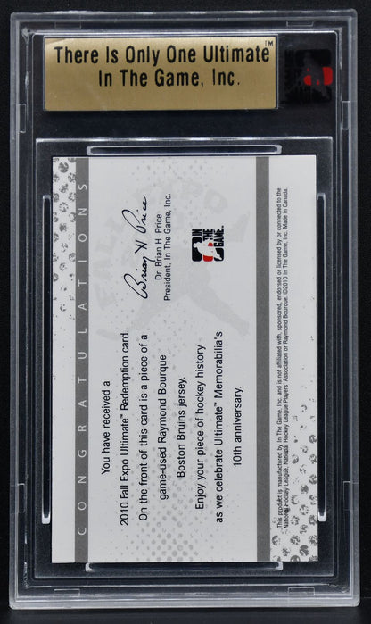 2010-11 In The Game Ultimate Memorabillia 10th Edition Top 10 Raymond Bourque
