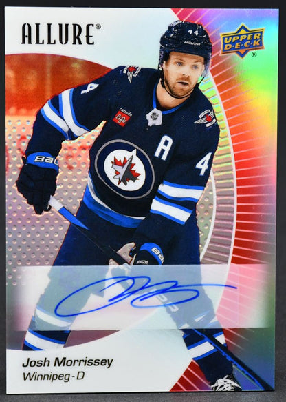 2023-24 UD Allure Red Rainbow Auto Josh Morrissey 81 Auto